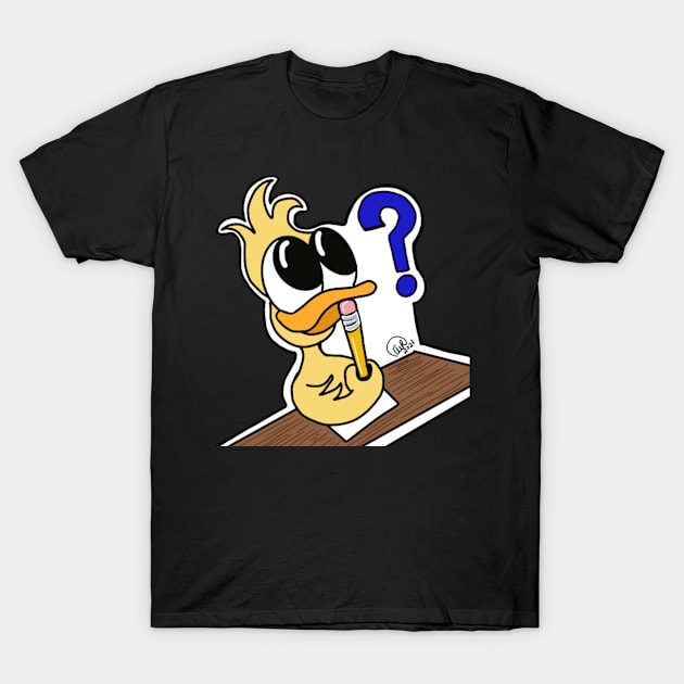 Ducky Has a Question T-Shirt by Mandiehatter